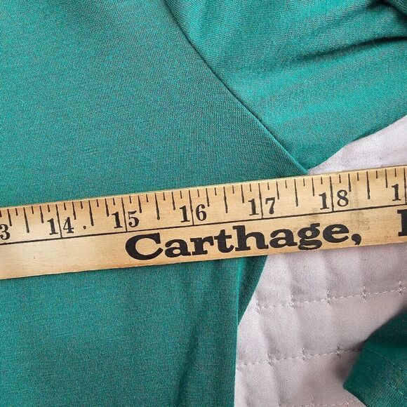 EUC LIKE NEW GREEN SCOOP NECK BUTTON DOWN SUPER MAXI LONGSLEEVE DRESS SIZE SMALL - Picture 14 of 15